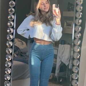 Blue Women's flare leggings